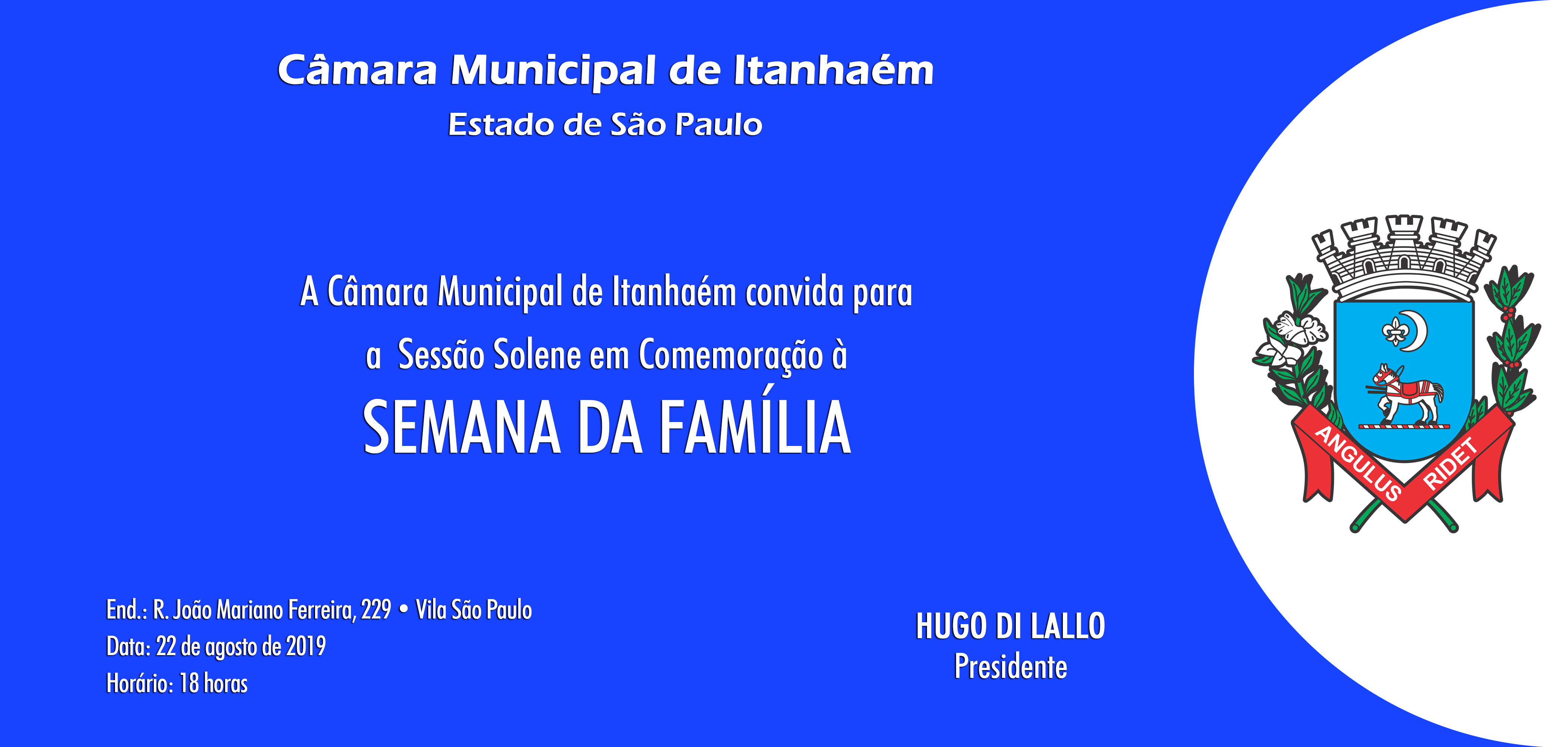 Imagem da notícia: Câmara Municipal realiza Sessão Solene em comemoração à Semana da Família