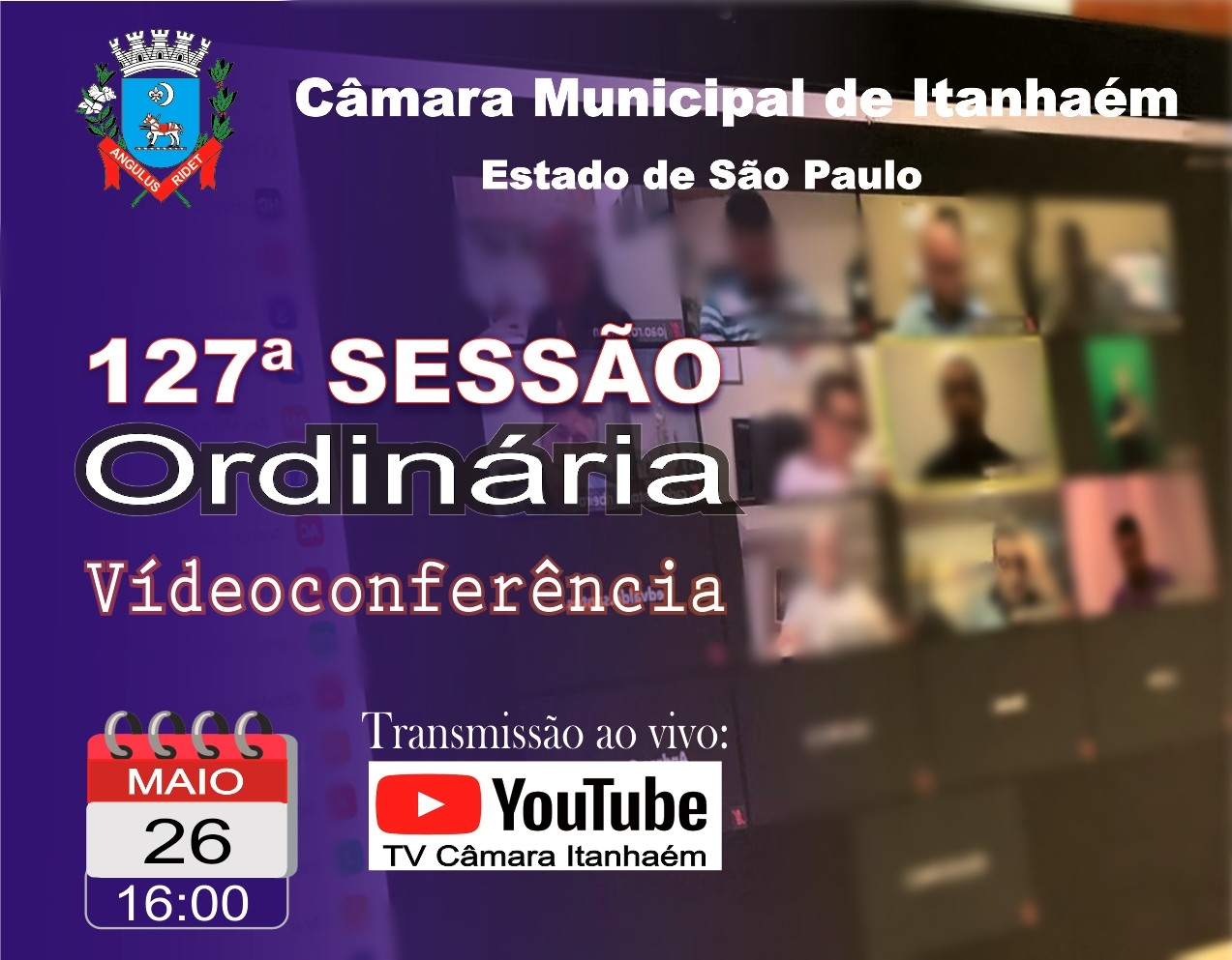 Imagem da notícia: Câmara realiza a 127ª Sessão Ordinária na terça-feira (26)