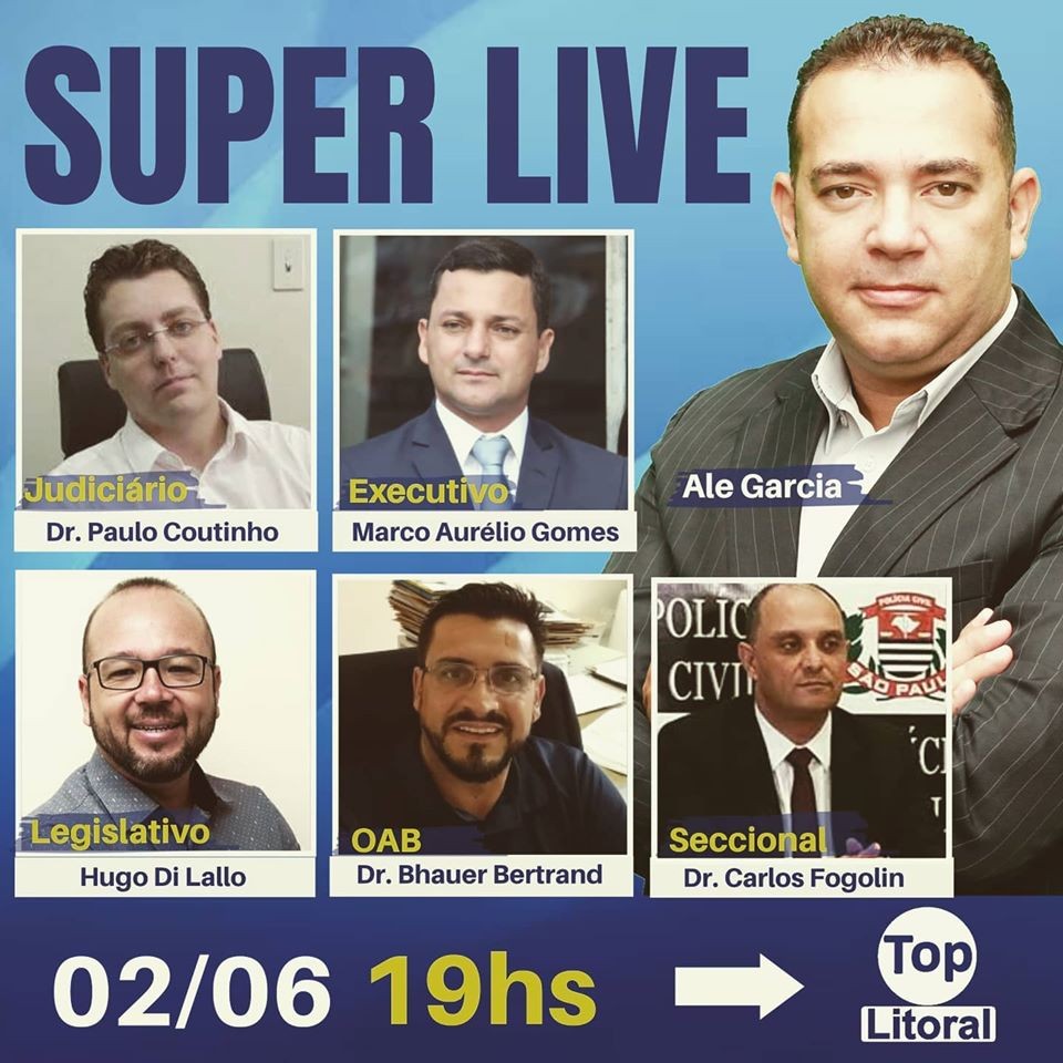 Imagem da notícia: DEBATE: Top Litoral realiza hoje a SUPER LIVE para discutir os impactos do coronavírus