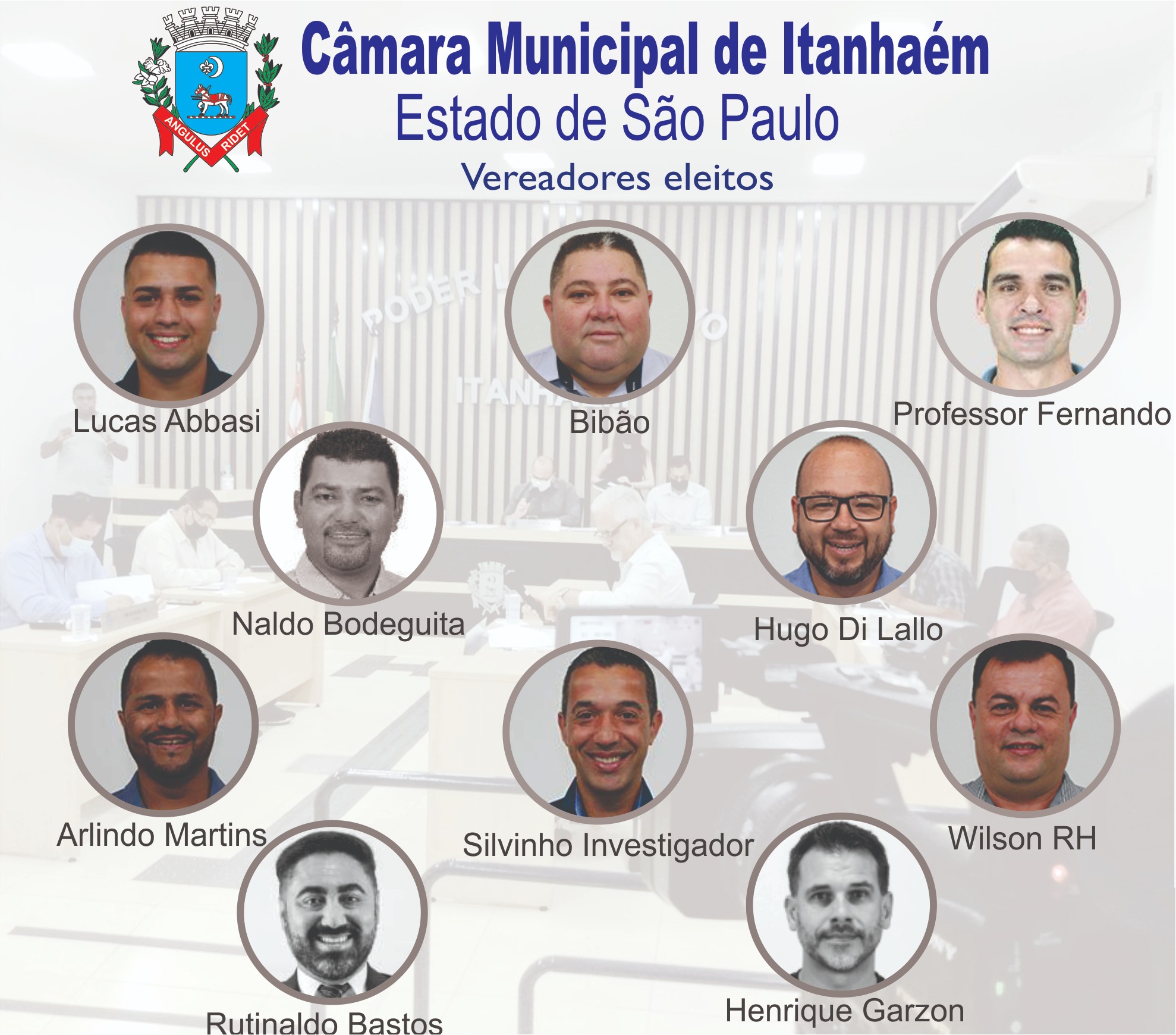 Imagem da notícia: CÂMARA DE ITANHAÉM RENOVA 60% DOS VEREADORES