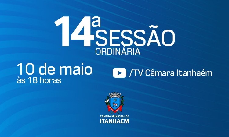 Imagem da notícia: Câmara realiza 14ª Sessão Ordinária nesta segunda