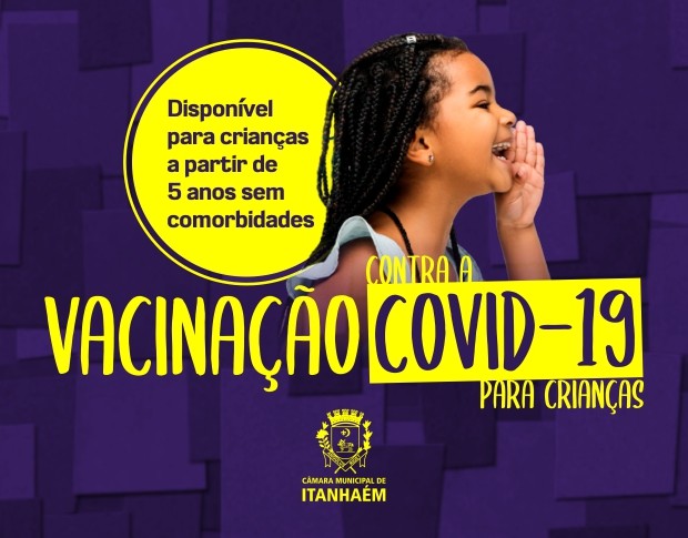 Imagem da notícia: É agora, vacina no bracinho! Agendamento para todas crianças com idade a partir de 5 anos
