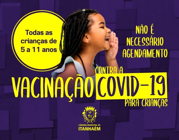 Imagem da notícia: Sem agendamento prévio, USFs vacinam  crianças maiores de 5 anos em dias escalonados 