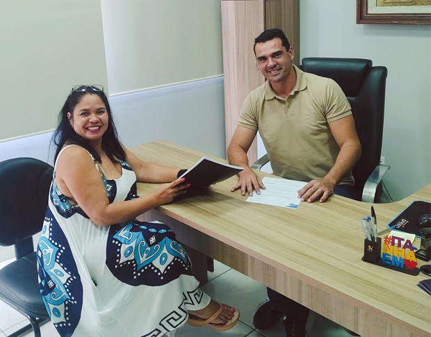 Imagem da notícia: Direito da pessoa com deficiência em pauta: Presidente da Câmara recebe conselheira do CMDPCD