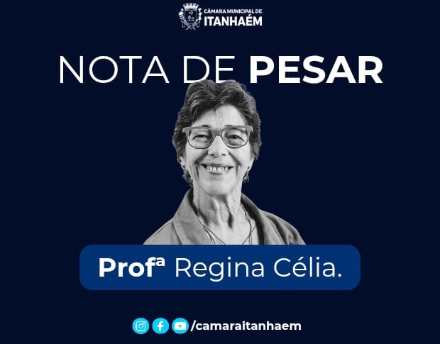 Imagem da notícia: Câmara Municipal lamenta o falecimento da Professora Regina