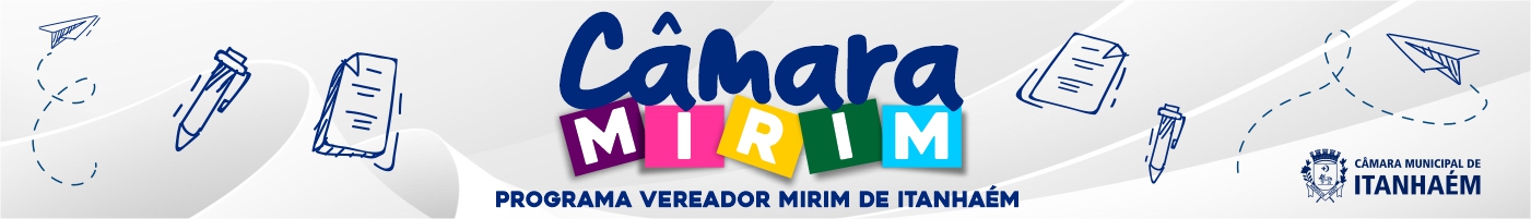 Banner do projeto Câmara Mirim